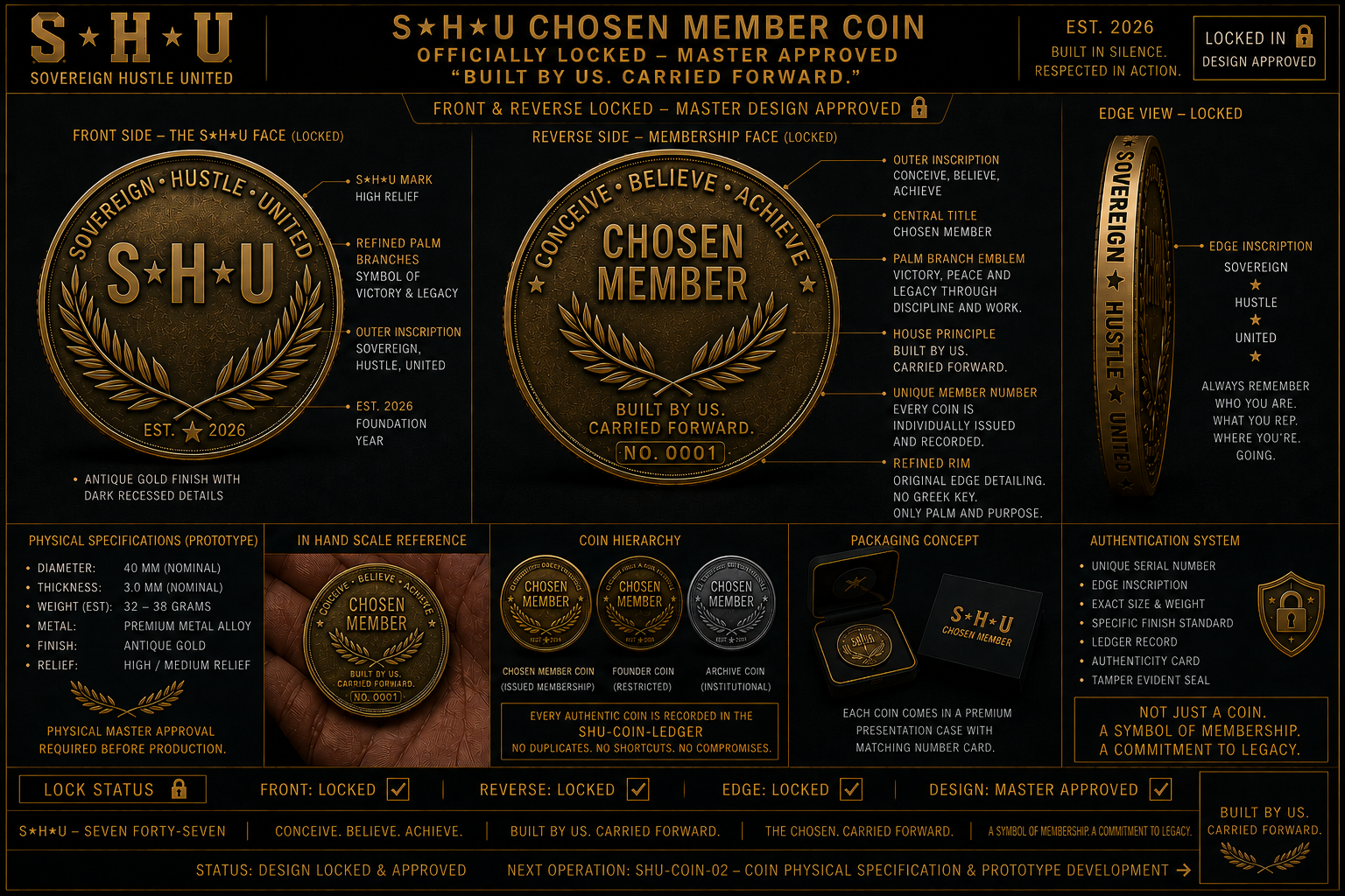 Approved S*H*U coin artwork